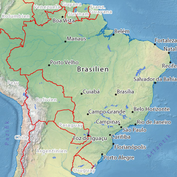 Wetter in Brasilien nach Städten