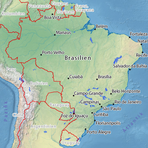 Wetter in Brasilien nach Städten